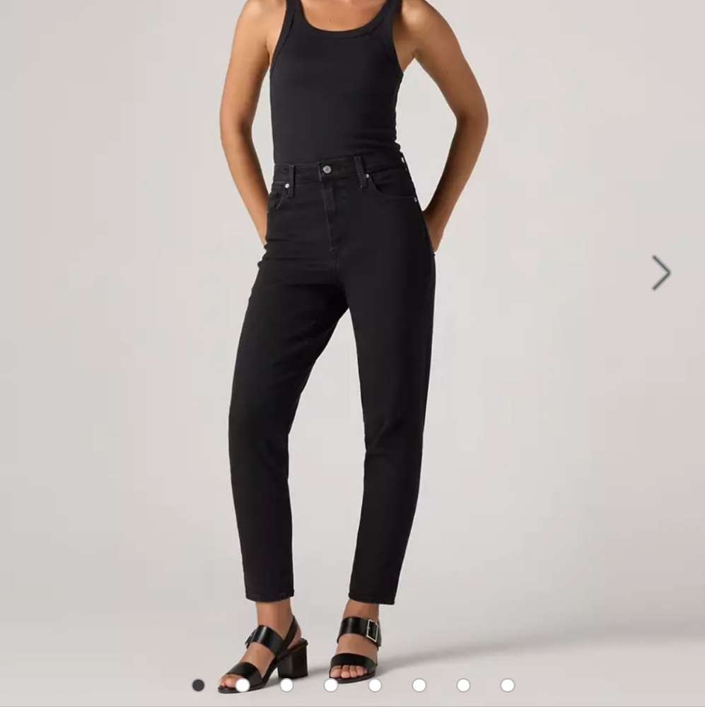 Levi's Women's Black High-Waisted MOM Jeans Sz 29/29